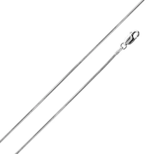 Load image into Gallery viewer, Sterling Silver Italian Solid Square Snake Chain 030 - 1mm Nickel Free Necklace with Lobster Claw Clasp Closure