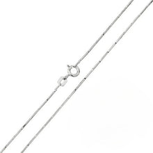 Load image into Gallery viewer, Italian Solid Sterling Silver Fancy 8 Sided Diamond Cut Snake Chain 020 - 0.7mm Elegant Nickel Free Necklace with Lobster Claw Clasp Closure