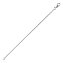 Load image into Gallery viewer, Italian Solid Sterling Silver Round Snake Chain 020 - 1mm Nickel Free Chain with Lobster Claw Clasp Closure