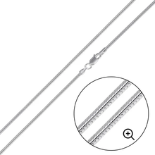 Load image into Gallery viewer, Italian Solid Sterling Silver Round Snake Chain 025 - 1.1mm Elegant Nickel Free Necklace with Spring Clasp Closure
