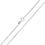 Italian Solid Sterling Silver Box Chain 022-1.1 mm with Lobster Clasp