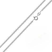 Load image into Gallery viewer, Sterling Silver Italian Solid Rhodium Plated Box Chain 019 - 1mm Luxurious Nickel Free Necklace with Spring Ring Clasp Closure