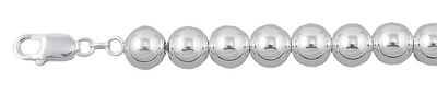 Sterling Silver Italian Solid Stylish Hollow Round Bead/Ball Chain 10mm Nickel Free Necklace with Lobster Claw Clasp Closure