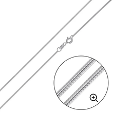 Load image into Gallery viewer, Italian Solid Sterling Silver Snake Chain 015 - 0.9mm Elegant Nickel Free Necklace with Lobster Claw Clasp Closure