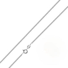 Load image into Gallery viewer, Italian Solid Sterling Silver Box Chain 012-0.7mm Nickel Free Necklace with Spring Ring Clasp Closure