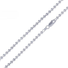 Load image into Gallery viewer, Sterling Silver Italian Bead 400-4mm Chain with Lobster Clasp Closure