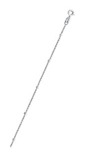 Load image into Gallery viewer, Italian Sterling Silver 030-1mm Cable Chain With Beads with Spring Clasp Closure