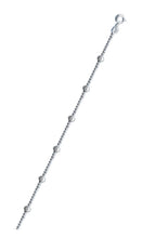 Load image into Gallery viewer, Italian Sterling Silver Polished 120-1.2mm Diamond Cut Bead Chain With Beads with Spring Clasp Closure