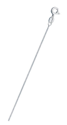 Sterling Silver 025-0.8mm Baby Curb Link Chain with Spring Clasp Closure