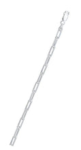 Load image into Gallery viewer, Italian Sterling Silver Flat Edge Paperclip 120 Chain