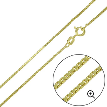 Load image into Gallery viewer, (Pack of 6) Sterling Silver Gold Plated 0.8mm Box Chains