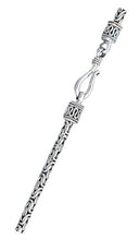 Load image into Gallery viewer, Sterling Silver Oxidized 3mm Byzantine Bali Necklace