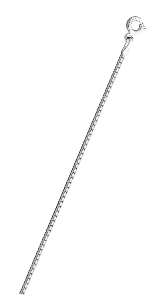 Sterling Silver Diamond Cut Box 8L 024 Spring Lock Chain