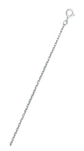 Load image into Gallery viewer, Sterling Silver Rhodium Plated 1.1mm Cable Chain