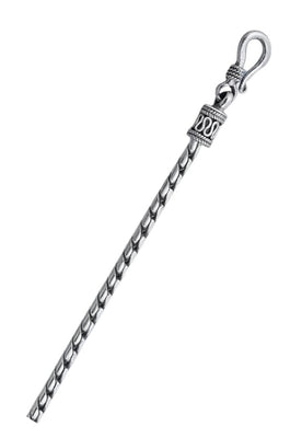 Sterling Silver Oxidized 2.5mm Beckel Bali Necklace