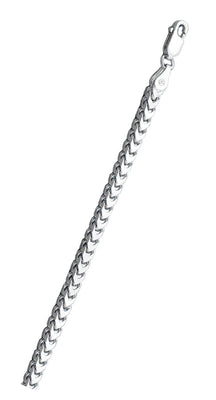 Italian Sterling Silver Rhodium Plated Franco 100 Chain