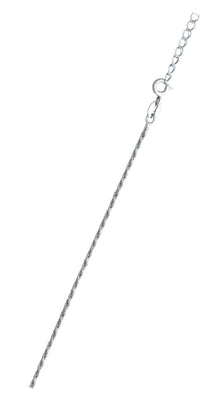 Sterling Silver Rhodium Plated Rope Chain