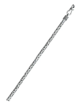 Load image into Gallery viewer, Sterling Silver Oxidized Flat 3.5mm Byzantine Bali Chain