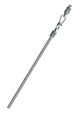 Load image into Gallery viewer, Sterling Silver Oxidized 2.5mm Square Wheat Bali Chain