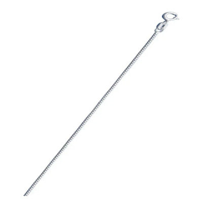 Sterling Silver Diamond Cut Box 012-0.6MM Chain, Length 18"