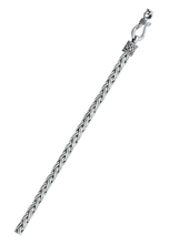 Load image into Gallery viewer, Sterling Silver Oxidized 3.6mm Weave Bali Chain