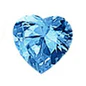 Sterling Silver Rhodium Plated 5mm Heart Color CZ Earrings