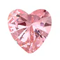 Sterling Silver Rhodium Plated 5mm Heart Color CZ Earrings