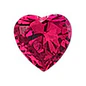 Sterling Silver Rhodium Plated 5mm Heart Color CZ Earrings