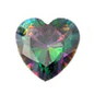 Load image into Gallery viewer, Sterling Silver Rhodium Plated 6mm Heart Color CZ Earrings