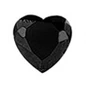 Sterling Silver Rhodium Plated 7mm Heart Color CZ Earrings