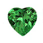 Sterling Silver Rhodium Plated 7mm Heart Color CZ Earrings