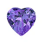 Load image into Gallery viewer, Sterling Silver Rhodium Plated 8mm Heart Color CZ Earrings