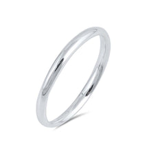 Load image into Gallery viewer, Sterling Silver Wedding Band plain Rings, Band Width 2mm