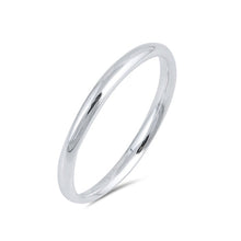Load image into Gallery viewer, Sterling Silver Wedding Band plain Rings, Band Width 2mm