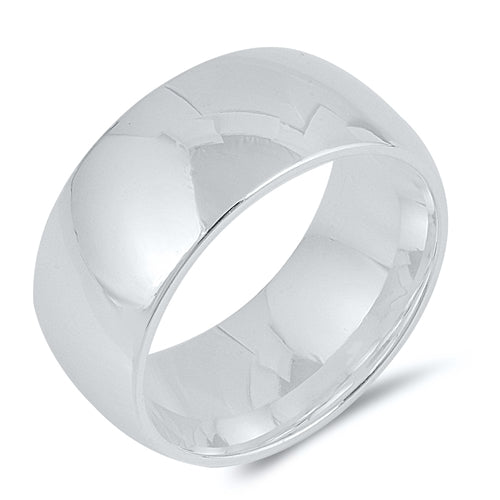 Sterling Silver Wedding Band-10mm