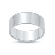 Load image into Gallery viewer, Sterling Silver Flat Cigar Band Ring-8mm
