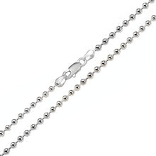 Load image into Gallery viewer, Sterling Silver Italian Bead Chain 250- 2.5mm with Lobster Clasp Closure